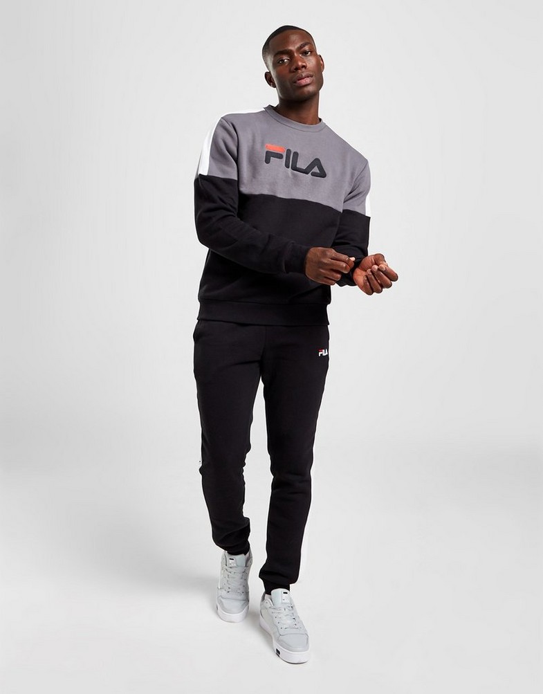 Bluza męska FILA BLUZA NADOR CREW WHY/BLK FW22JDM018 Biały
