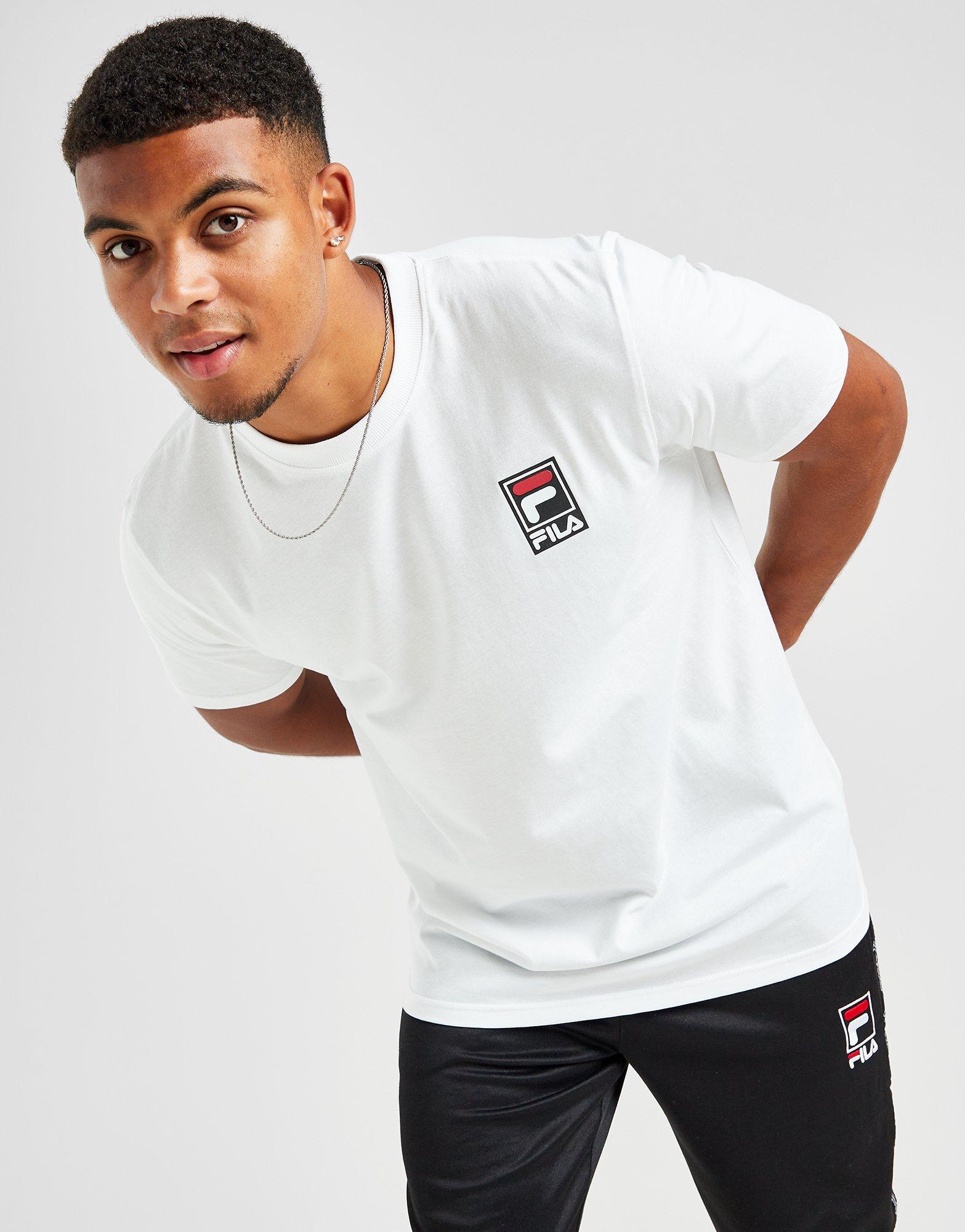 Pánske tričko FILA TRIČKO HAMILTON TEE WHT FW22JDM004WHT Bílá