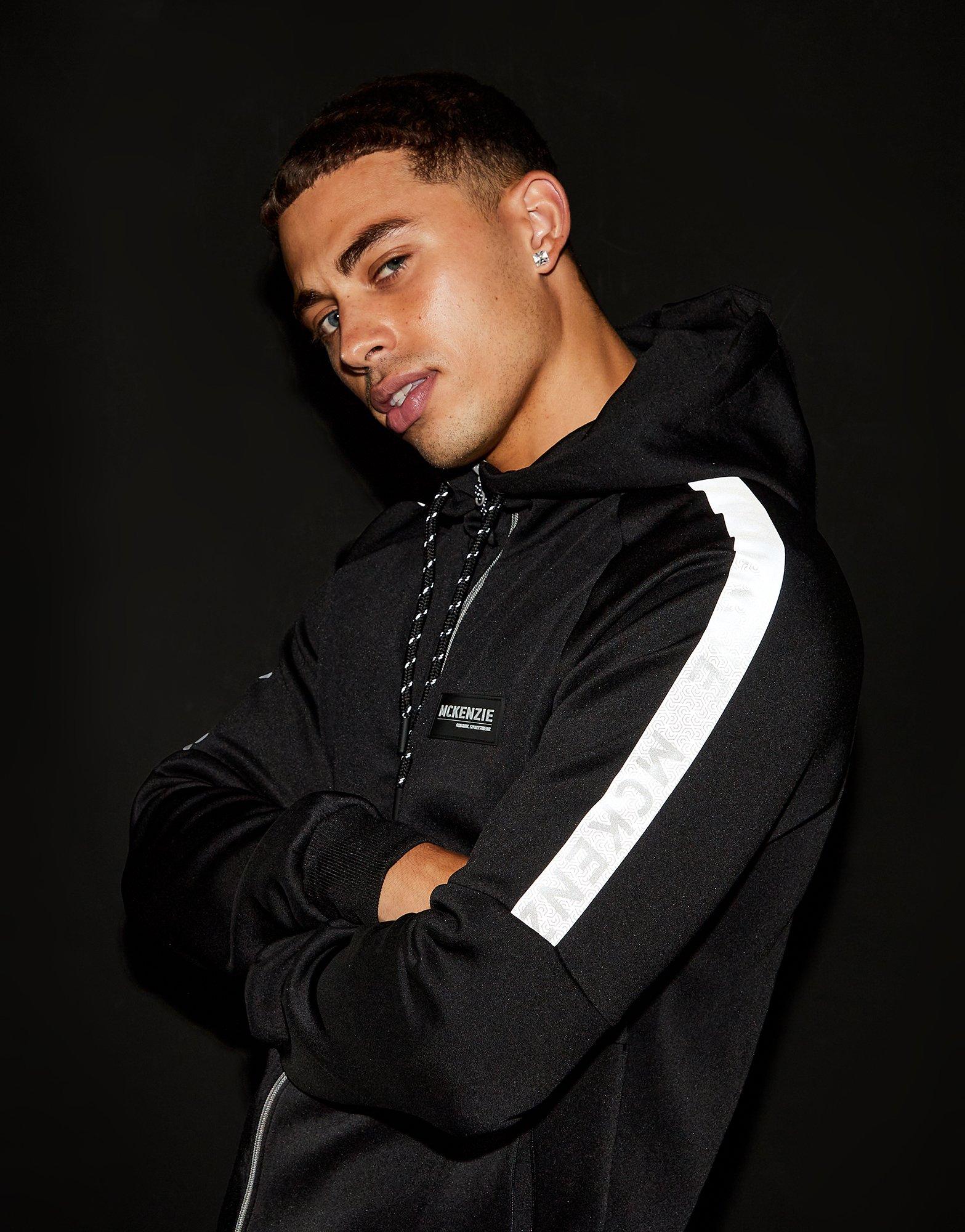 Pánska mikina MCKENZIE MIKINA S KAPUCŇOU DEMPSEY FZ HD BLK MCKTM15080 Čierna