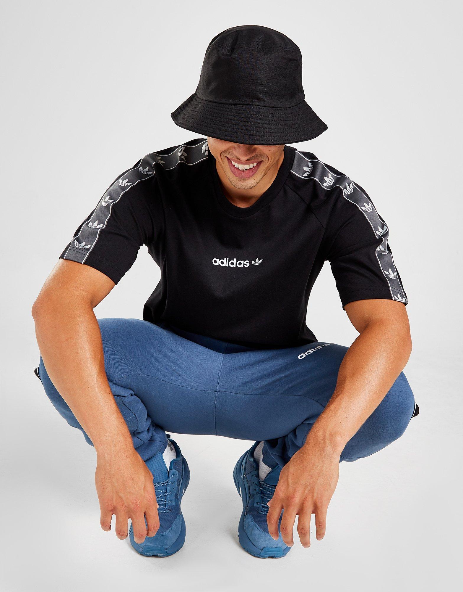 Pánske tričko ADIDAS TRIČKO TAPE TEE BLK HR4463 Čierna