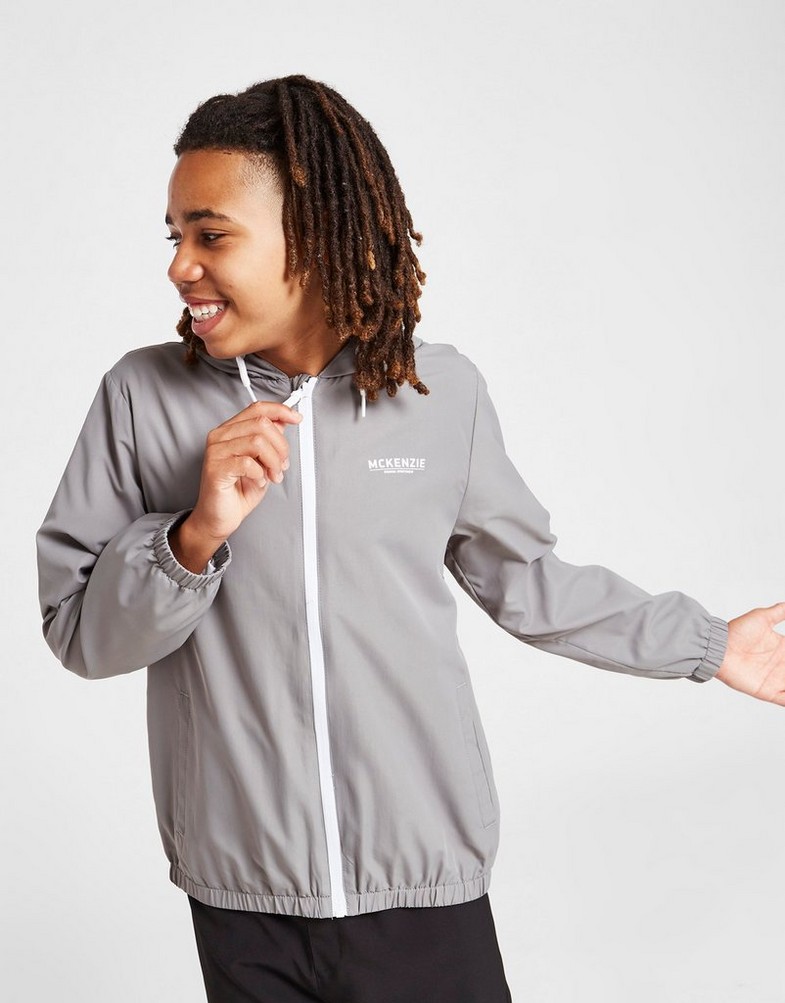 MCKENZIE ORTALION ESSENTIAL FULL ZIP WINDBREAKER JUNIOR MCKTJ15247020 Szary