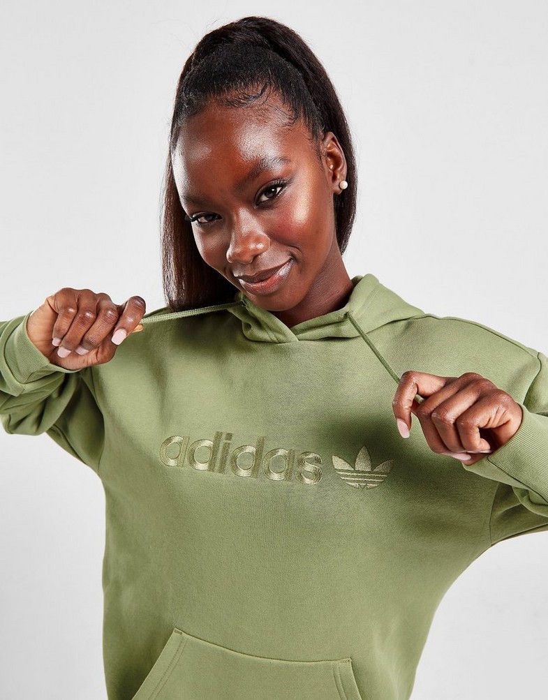 Női pulóver ADIDAS PULÓVER KAPUCNIS EMB OH HD T'GRN HN8121 Khaki