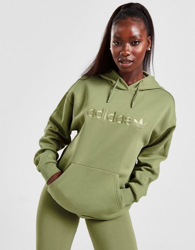 Női pulóver ADIDAS PULÓVER KAPUCNIS EMB OH HD T'GRN HN8121 Khaki