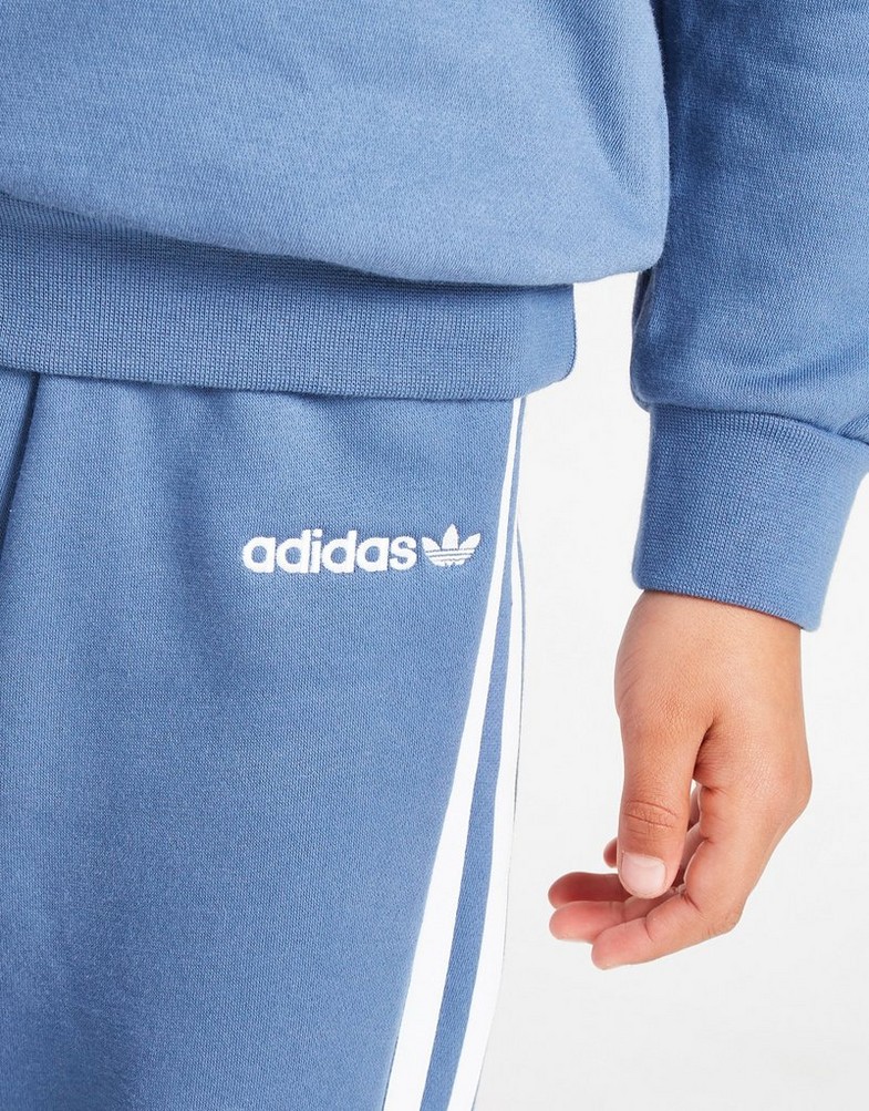Komplet dresowy dziecięcy ADIDAS KOMPLET LOCK UP BDGE SUIT BLU/WHT SUIT HR7271 Niebieski