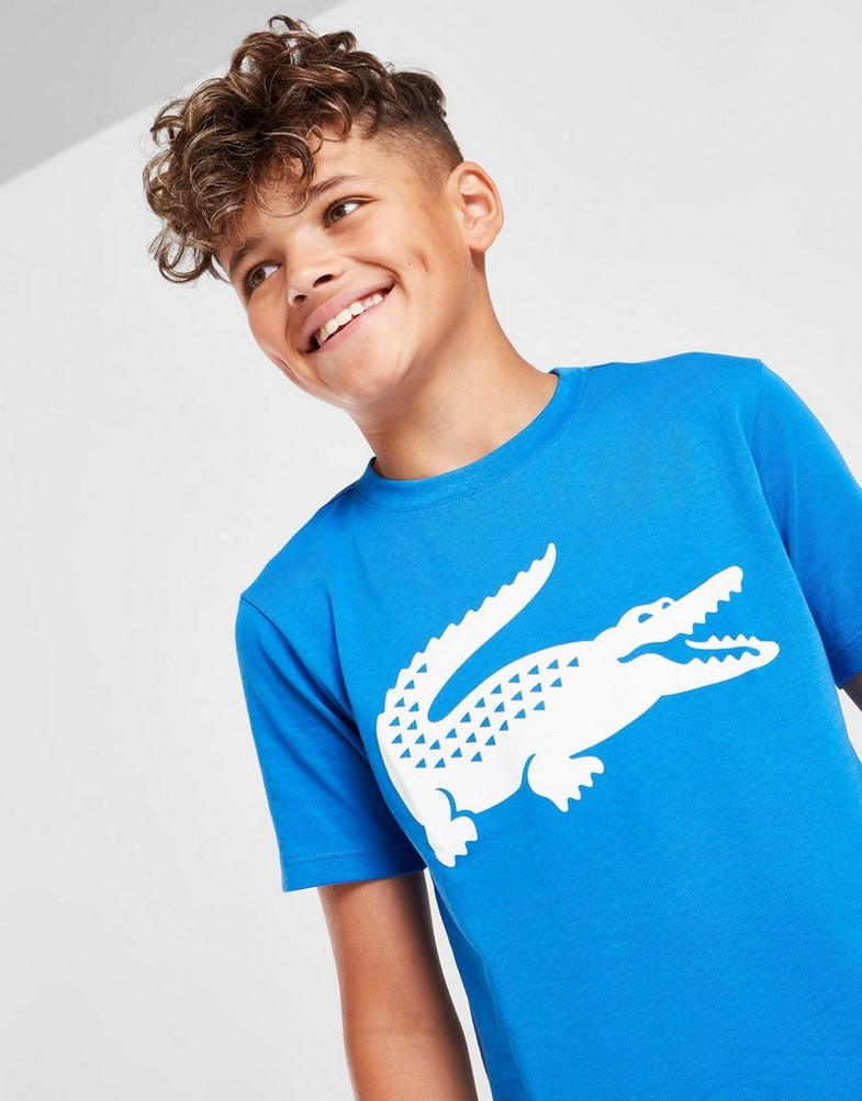 Koszulka, t-shirt dziecięcy LACOSTE KRÓTKI RĘKAW CROC T-SHIRT JUNIOR TJ2910LUX Niebieski