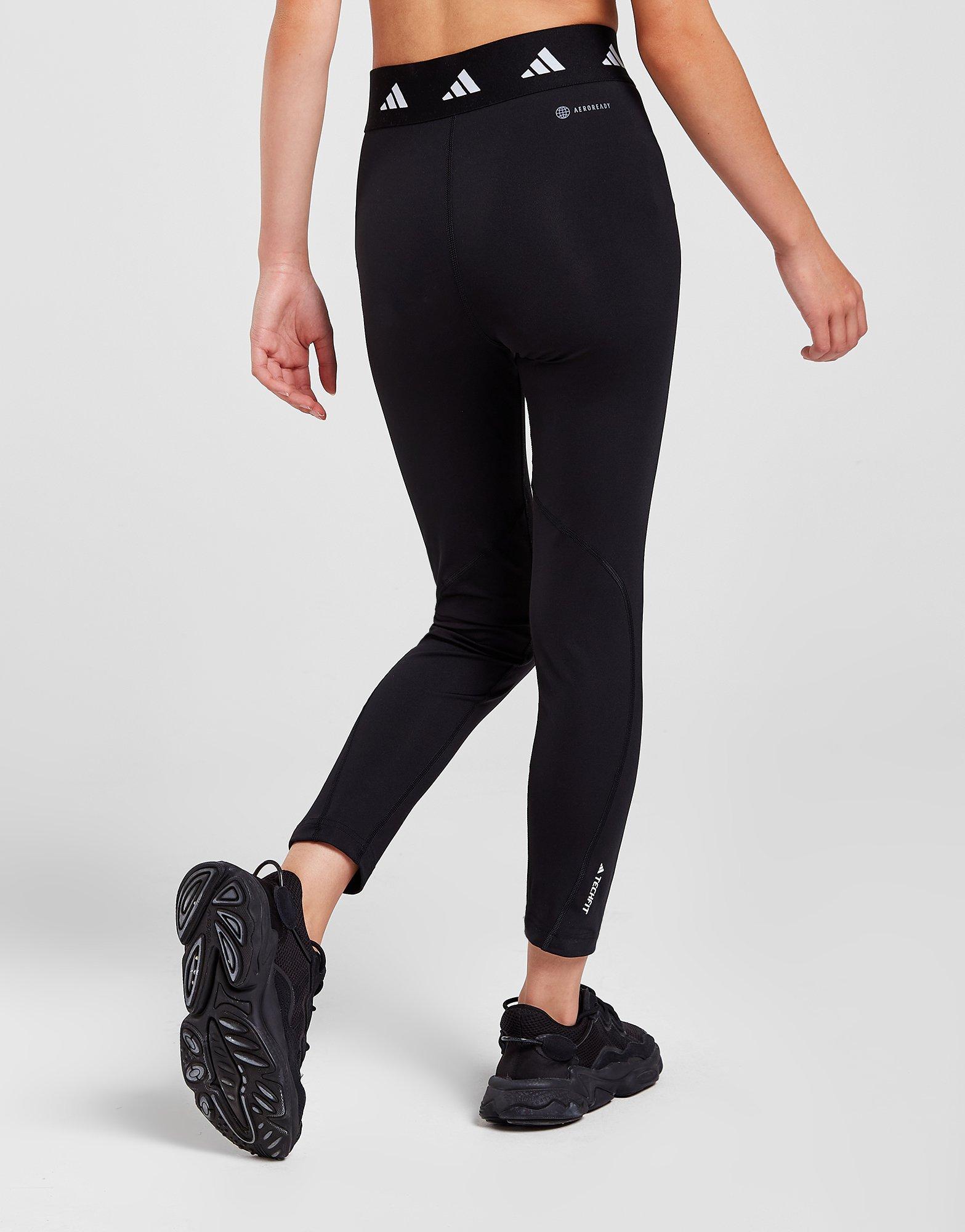 Pantaloni pentru copii ADIDAS PANTALONI  (G)(F) BOS TECHFIT TF TIGHT BLK GIRL HL2446 Negru
