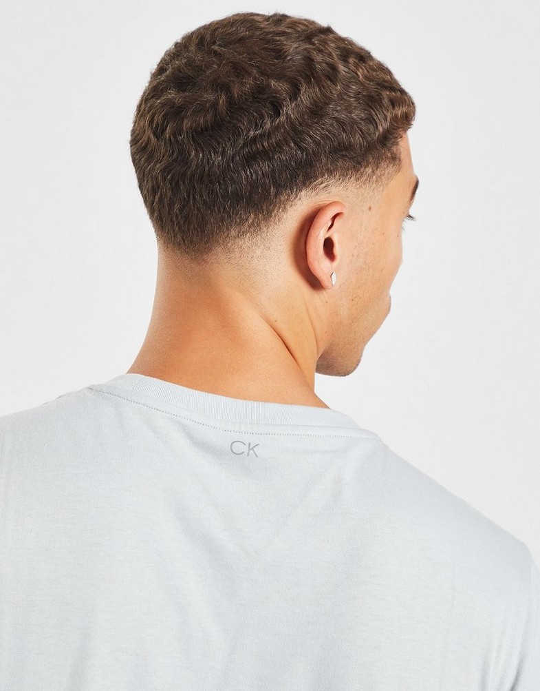 Koszulka, t-shirt męski CALVIN KLEIN KRÓTKI RĘKAW DOUBLE LOGO T-SHIRT 00GMF2K1409NS Szary