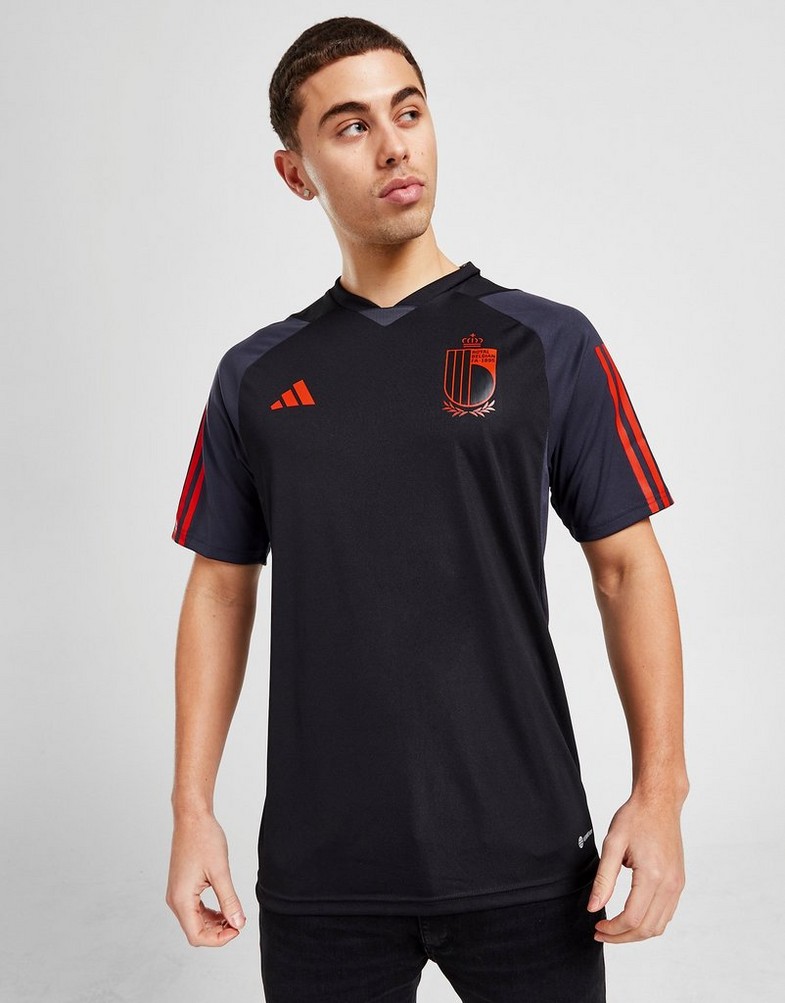Koszulka, t-shirt męski ADIDAS KRÓTKI RĘKAW BELGIUM TRAINING SHIRT HE1451 Czarny