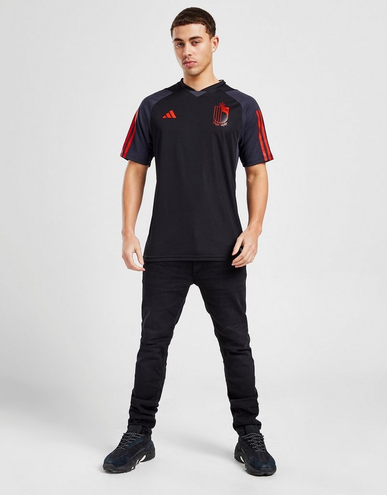 Koszulka, t-shirt męski ADIDAS KRÓTKI RĘKAW BELGIUM TRAINING SHIRT HE1451 Czarny