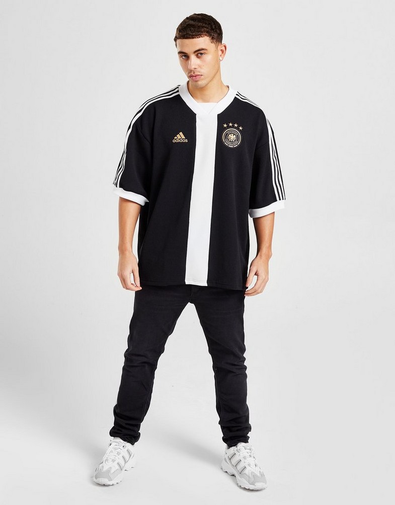Koszulka, t-shirt męski ADIDAS KRÓTKI RĘKAW GERMANY WORLD CUP 3/4 ICON SHIRT HF4071 Czarny