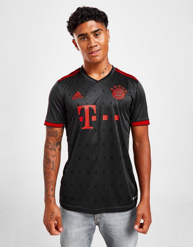 Koszulka, t-shirt męski ADIDAS KRÓTKI RĘKAW FC BAYERN MUNICH 2022/23 THIRD SHIRT H39907 Szary