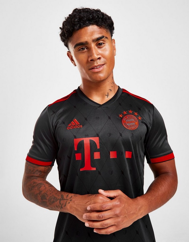 Koszulka, t-shirt męski ADIDAS KRÓTKI RĘKAW FC BAYERN MUNICH 2022/23 THIRD SHIRT H39907 Szary