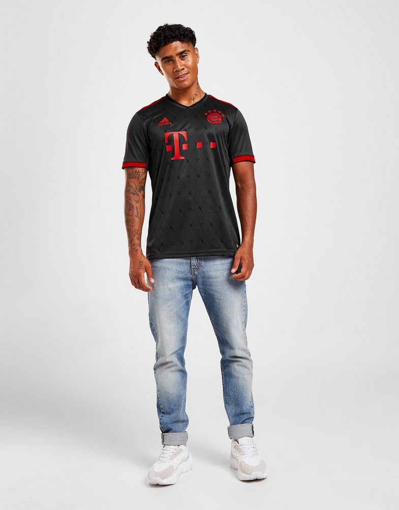 Koszulka, t-shirt męski ADIDAS KRÓTKI RĘKAW FC BAYERN MUNICH 2022/23 THIRD SHIRT H39907 Szary