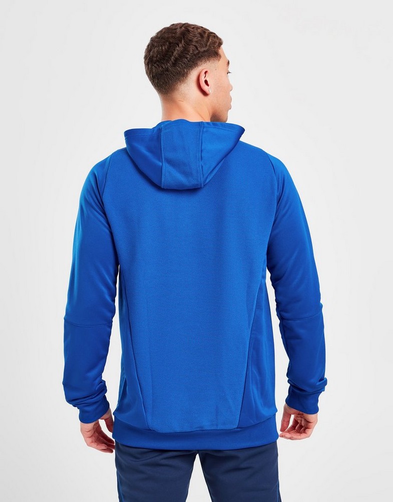 Koszulka, t-shirt męski ADIDAS KRÓTKI RĘKAW SCOTLAND TIRO 23 HOODIE HU1349 Niebieski