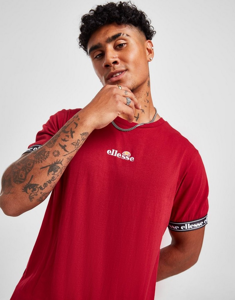 Koszulka, t-shirt męski ELLESSE KRÓTKI RĘKAW VISTRO T-SHIRT SJD17492 Czerwony