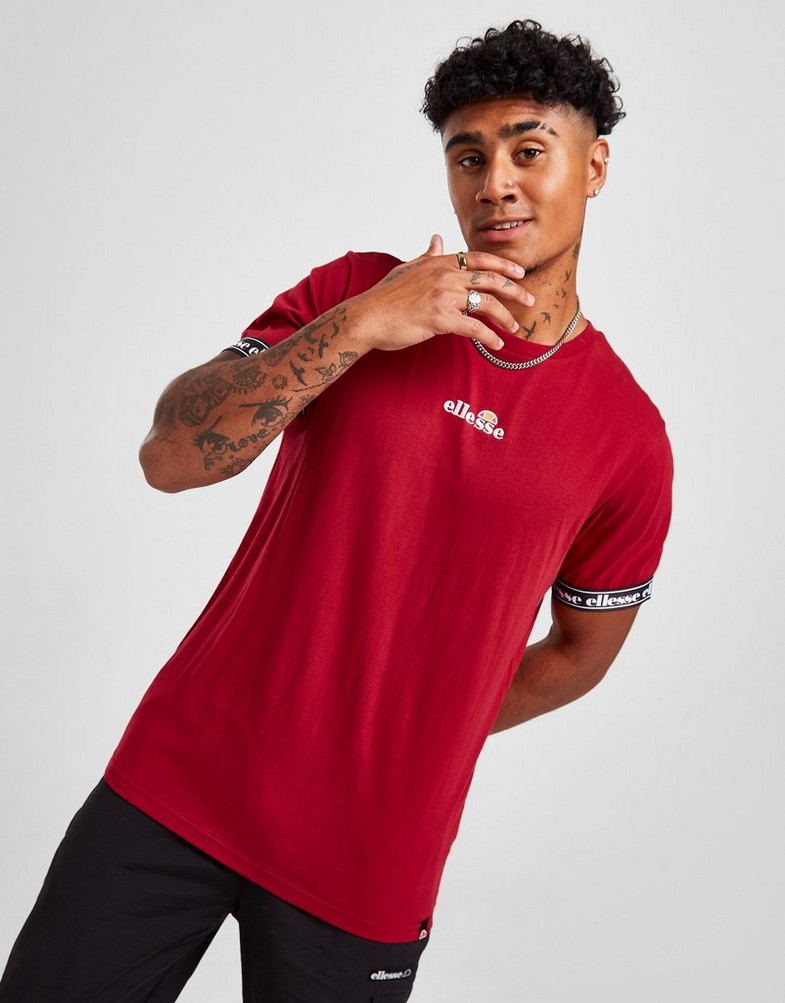 Koszulka, t-shirt męski ELLESSE KRÓTKI RĘKAW VISTRO T-SHIRT SJD17492 Czerwony