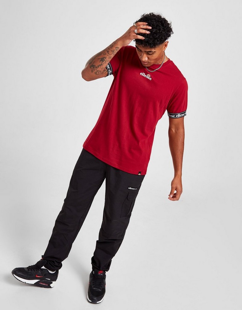 Koszulka, t-shirt męski ELLESSE KRÓTKI RĘKAW VISTRO T-SHIRT SJD17492 Czerwony