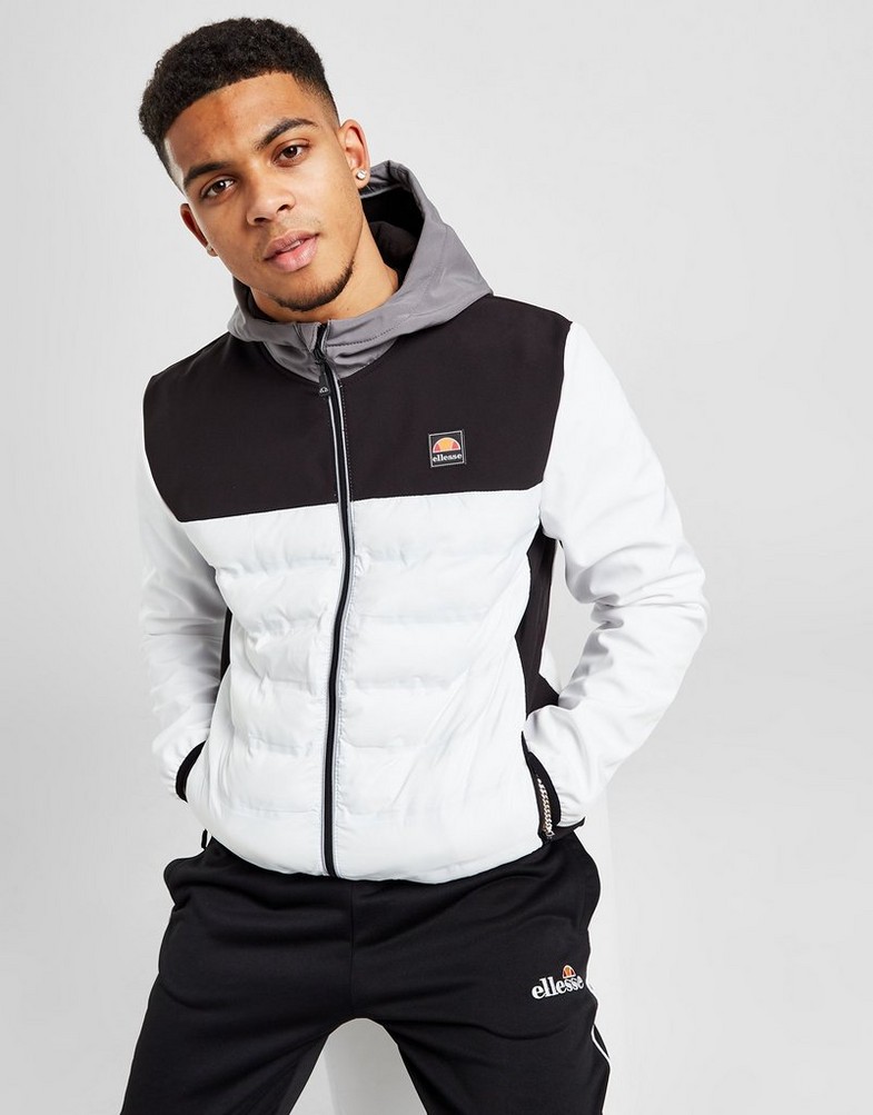 Kurtka męska ELLESSE KURTKA ZIMOWA LORATO JKT WHT/BLK/GRY SHM14876 Biały