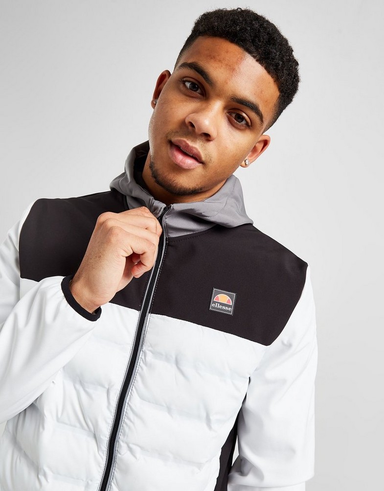 Kurtka męska ELLESSE KURTKA ZIMOWA LORATO JKT WHT/BLK/GRY SHM14876 Biały