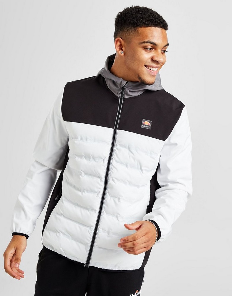 Kurtka męska ELLESSE KURTKA ZIMOWA LORATO JKT WHT/BLK/GRY SHM14876 Biały