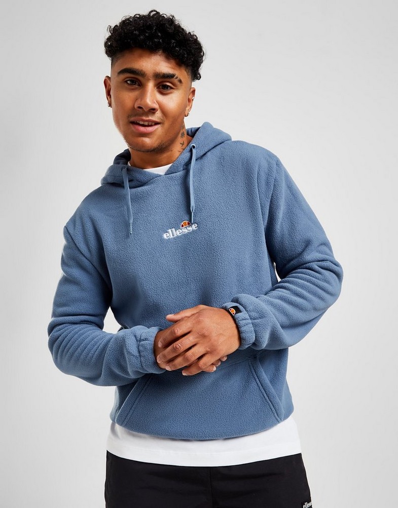 Bluza męska ELLESSE Z KAPTUREM MONTRISA POLAR FLEECE OVERHEAD HOODIE SJD17580BLU Niebieski