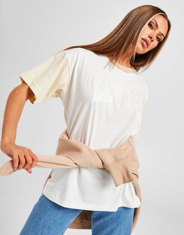 Dámské tričko LEVI'S TRIČKO CBLK BF T BGE/BRN A27040016 Bílá