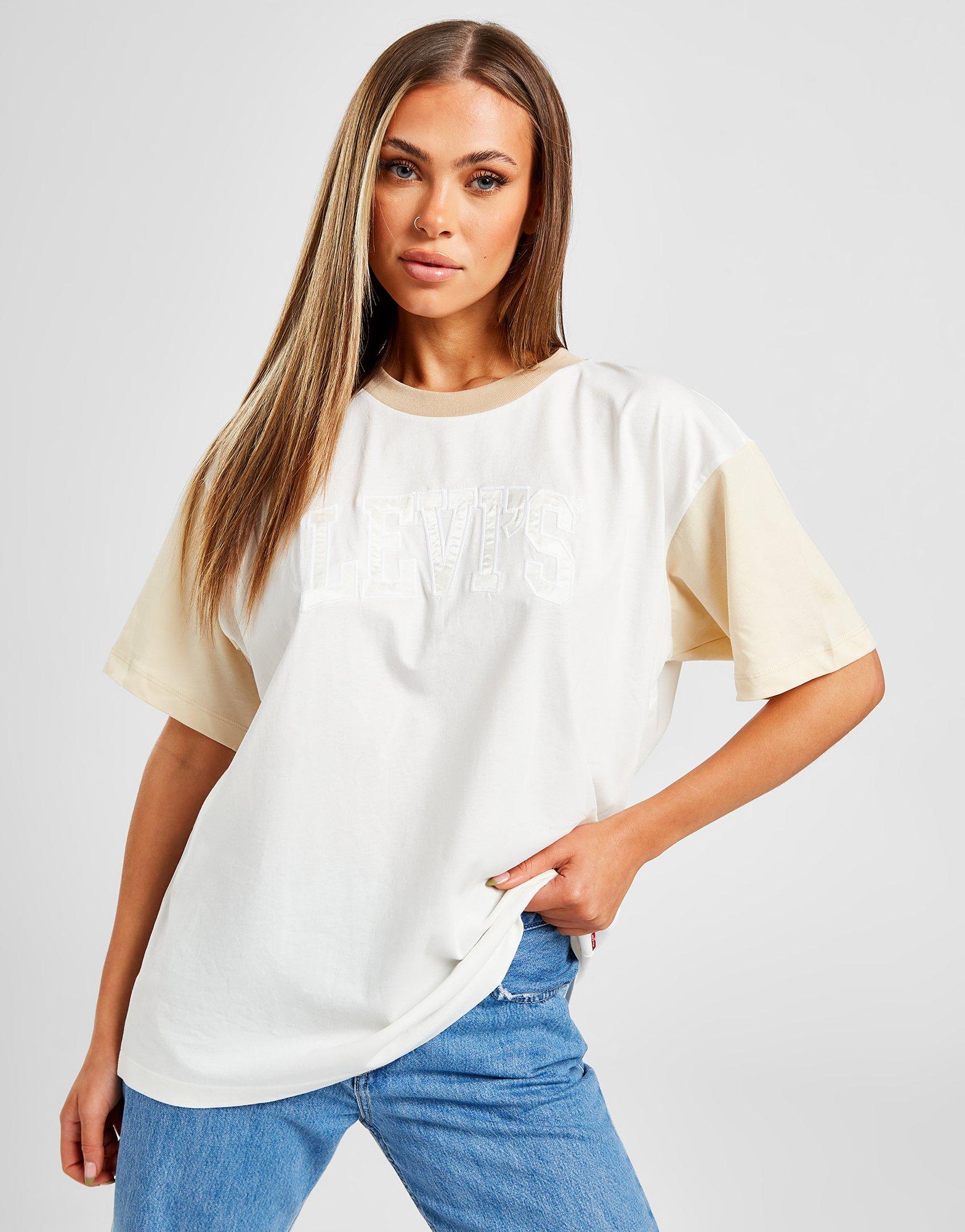 Дамска тениска LEVI'S ТЕНИСКА CBLK BF T BGE/BRN A27040016 Бял