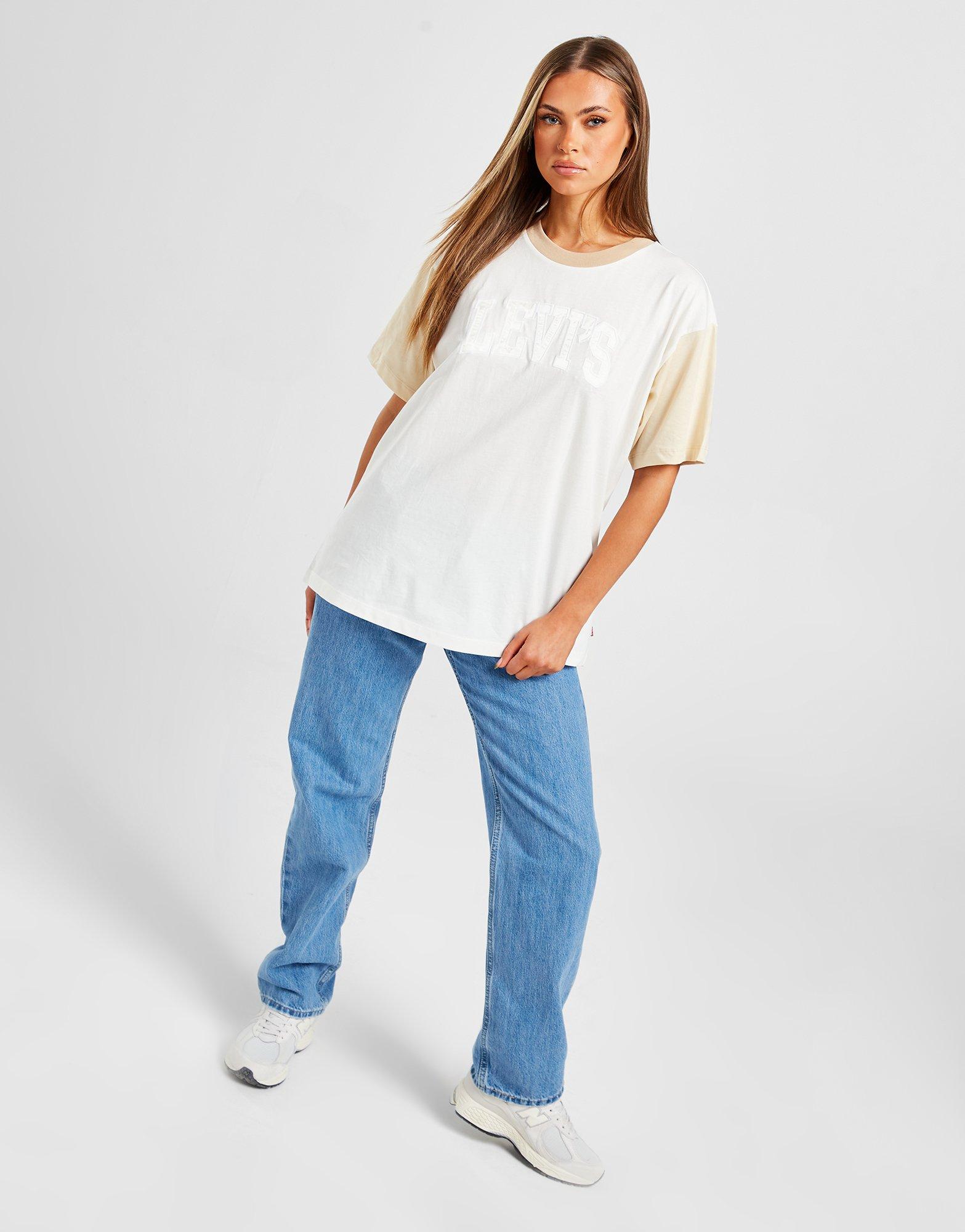 Дамска тениска LEVI'S ТЕНИСКА CBLK BF T BGE/BRN A27040016 Бял