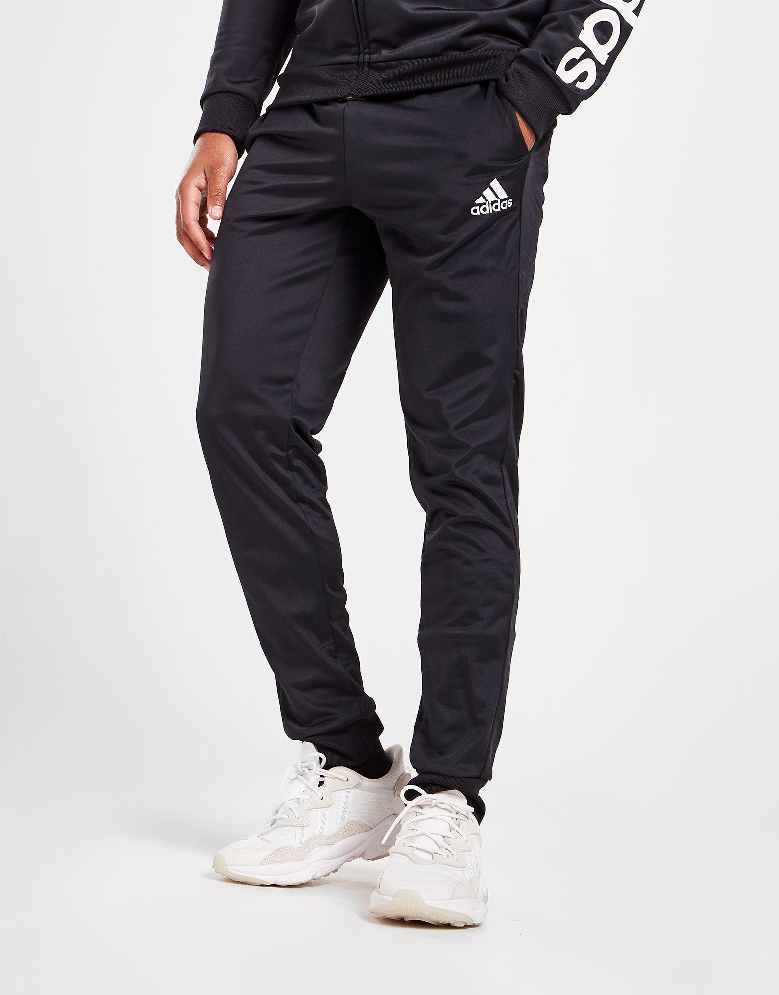 Pánske nohavice ADIDAS BADGE OF SPORT POLY LINEAR TRACK PANTS  GK9654P Čierna