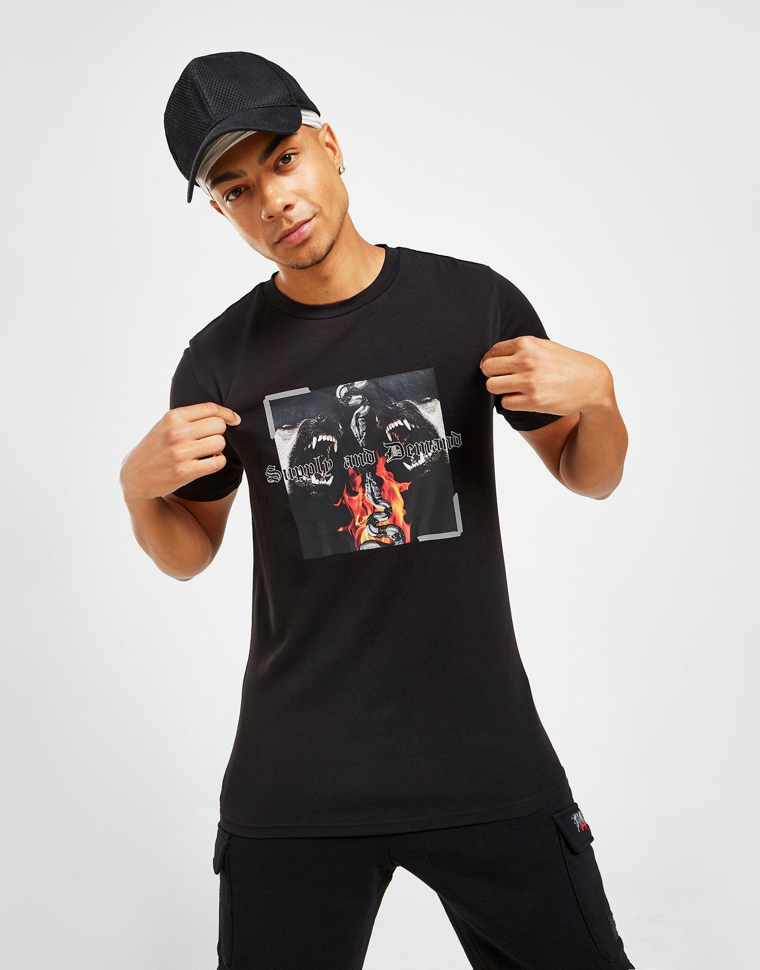 Pánske tričko SUPPLY & DEMAND BATTLE TRIČKO  SUPTM16181 Čierna