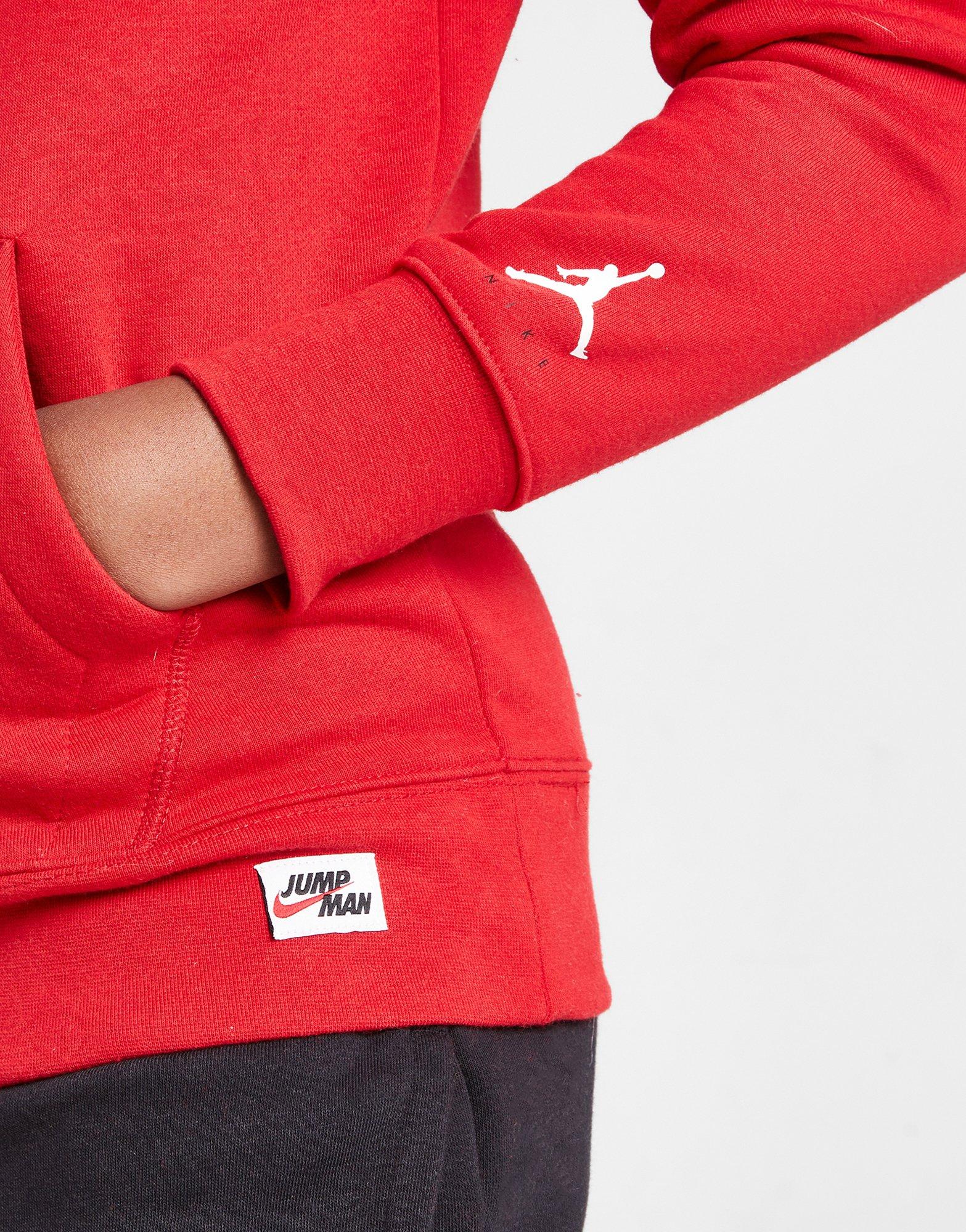 Detská mikina JORDAN MIKINA S KAPUCŇOU JUMPMAN BY NIKE CREW 95A677R78 Červená