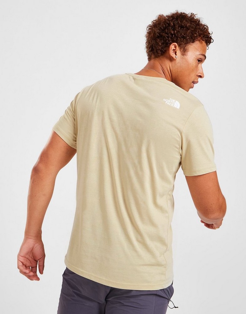 Koszulka, t-shirt męski THE NORTH FACE KRÓTKI RĘKAW FINE BOX LOGO T-SHIRT NF0A30F94D51 Beżowy