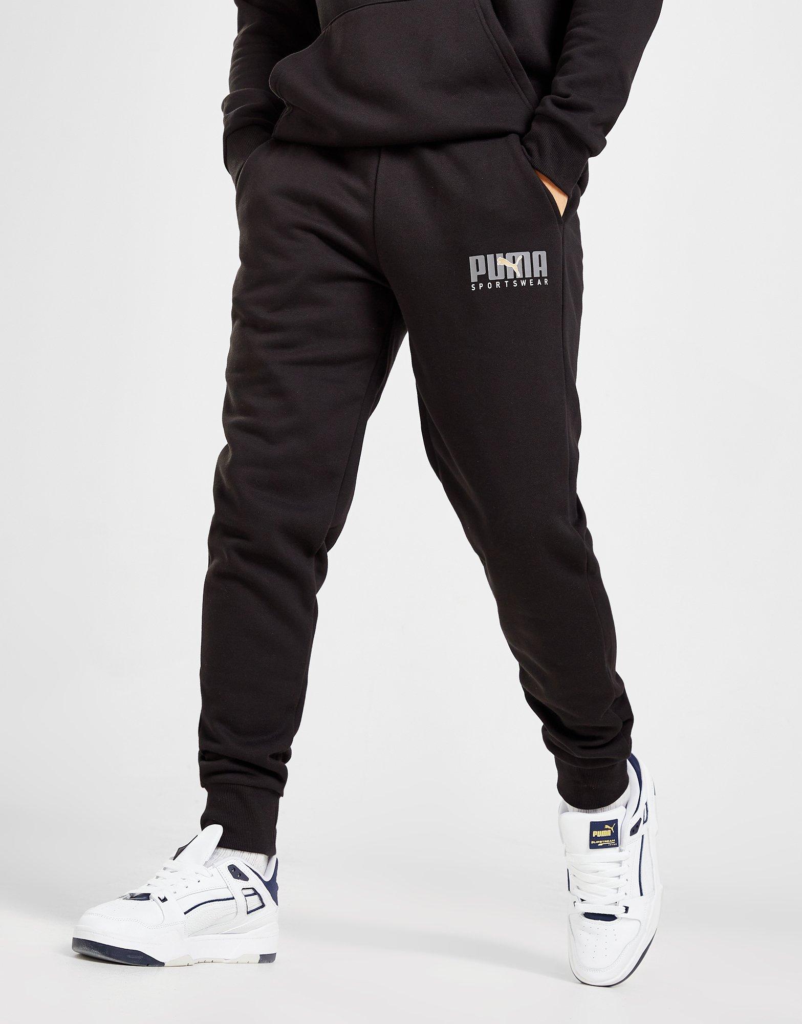 Vyriškos kelnės PUMA KELNĖS CORE SPTSW PANTS BLK/GLD 67488601 Juoda