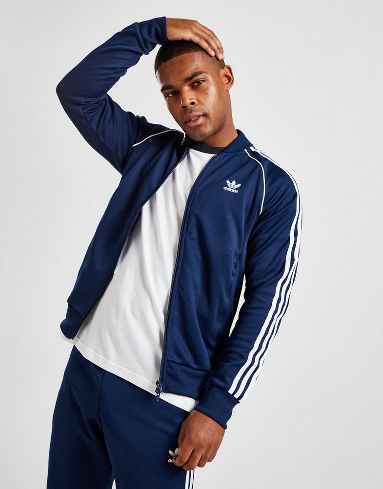 Bluza męska ADIDAS BLUZA ROZPINANA SSTAR TT INDIGO HK7340 Granatowy