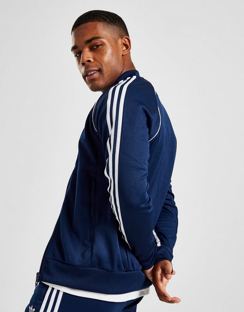 Bluza męska ADIDAS BLUZA ROZPINANA SSTAR TT INDIGO HK7340 Granatowy