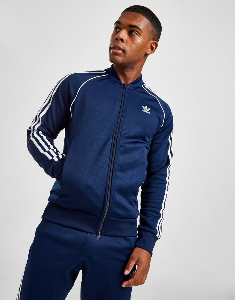 Bluza męska ADIDAS BLUZA ROZPINANA SSTAR TT INDIGO HK7340 Granatowy