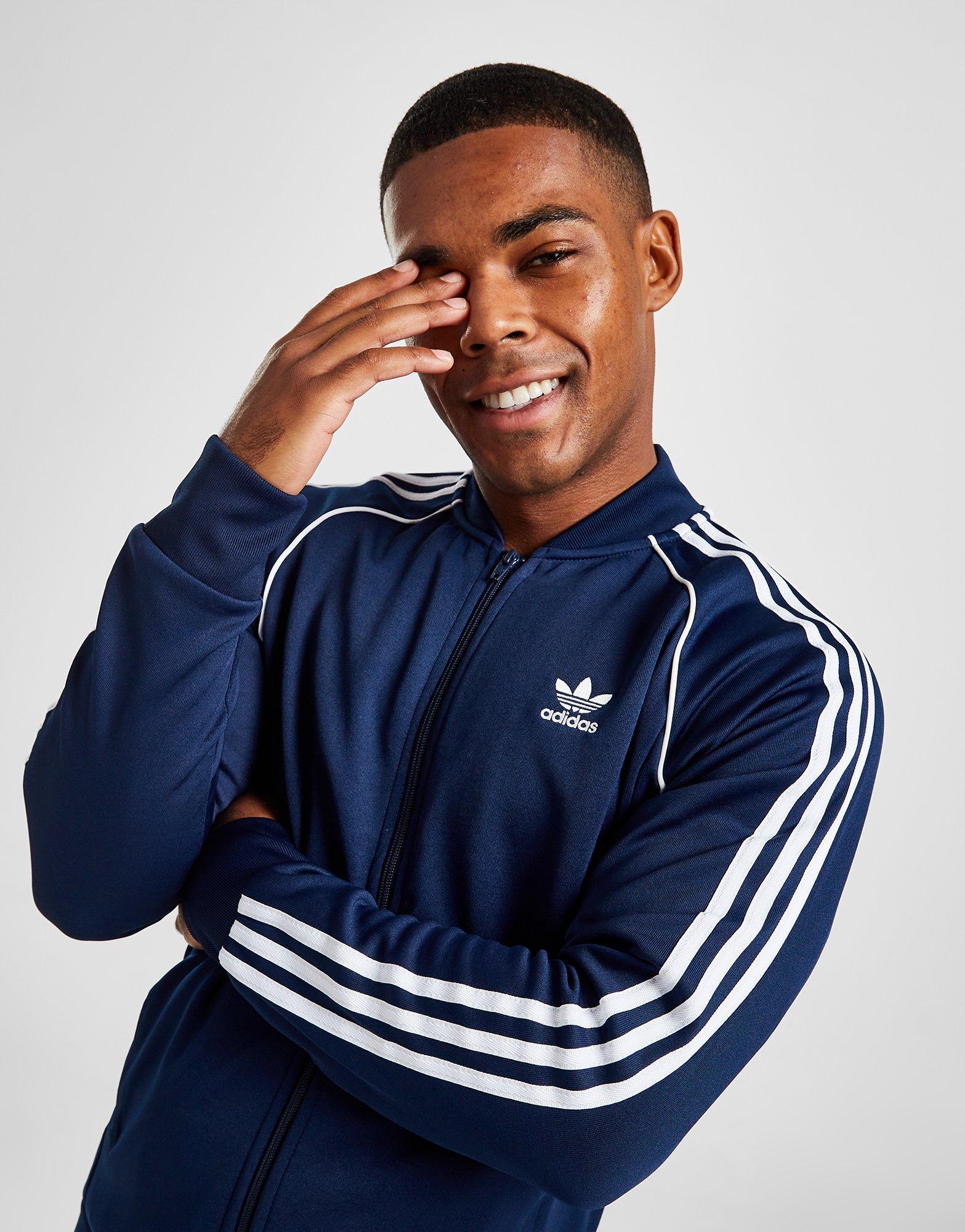 Vyriškas džemperis ADIDAS DŽEMPERIS UŽSEGAMAS SSTAR TT INDIGO HK7340 Tamsiai mėlyna