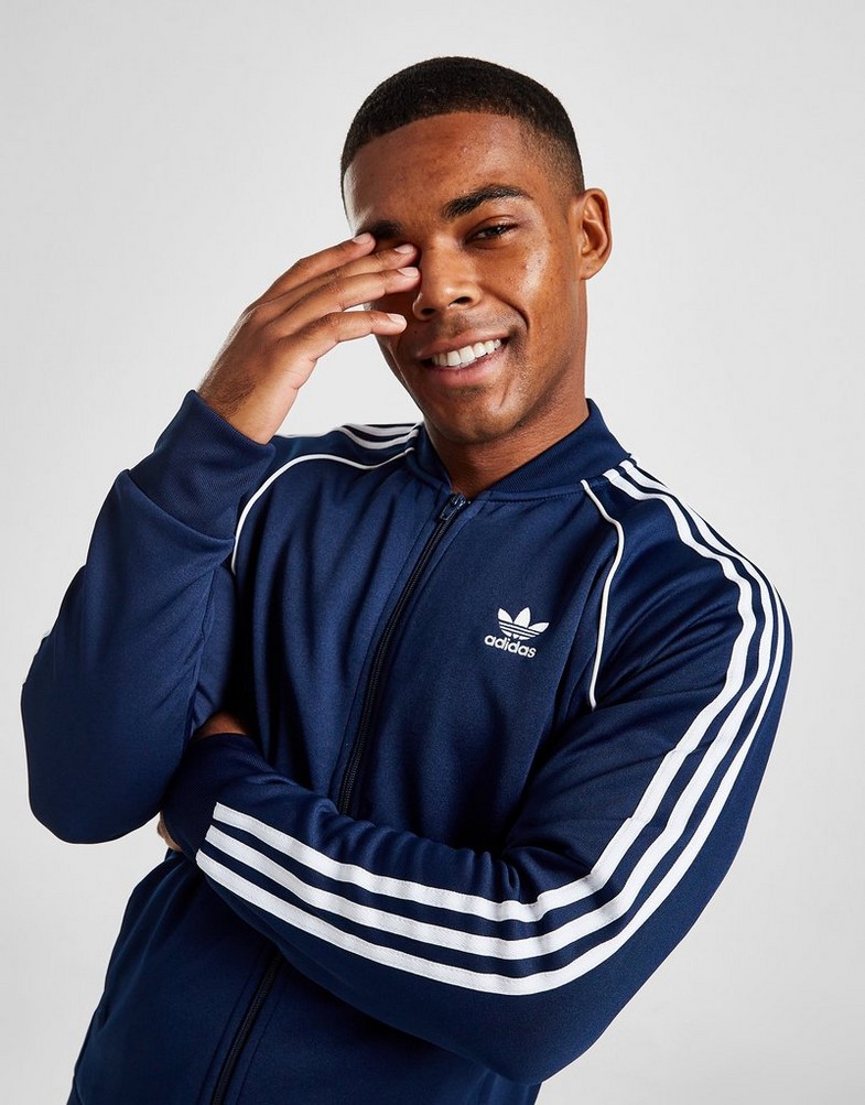 ADIDAS BLUZA ROZPINANA SSTAR TT INDIGO HK7340 | kolor Granatowy ▷ Męskie  Ubrania w JD Sports