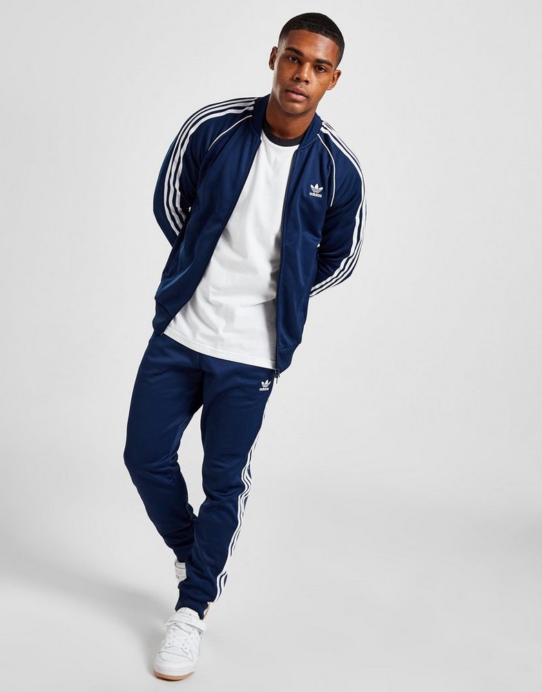 Bluza męska ADIDAS BLUZA ROZPINANA SSTAR TT INDIGO HK7340 Granatowy