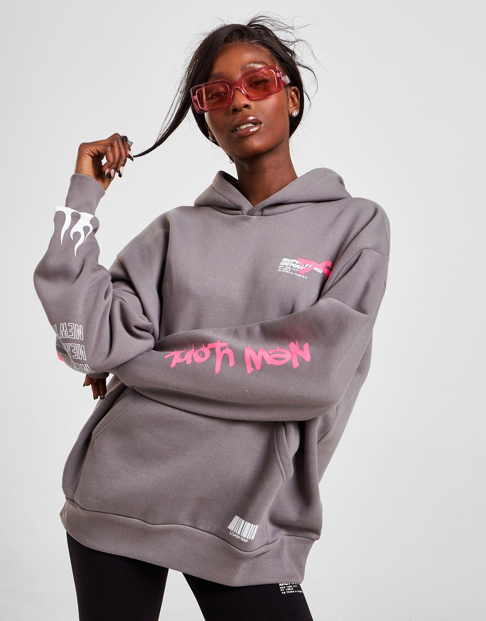 Dámska mikina SUPPLY&DEMAND MIKINA S KAPUCŇOU GRFITI OH GRY/PNK SUPTW16142 Čierna