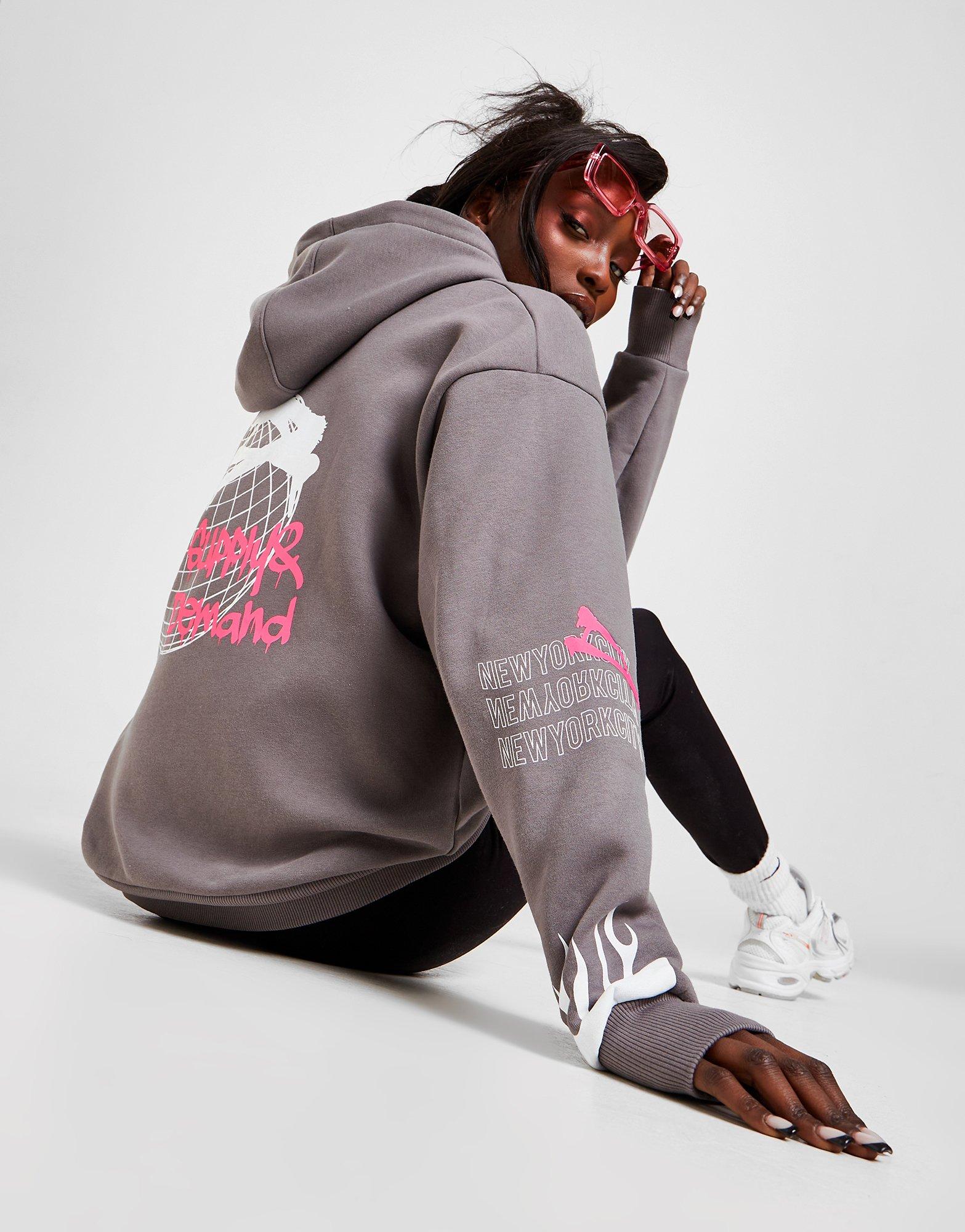 Dámska mikina SUPPLY&DEMAND MIKINA S KAPUCŇOU GRFITI OH GRY/PNK SUPTW16142 Čierna