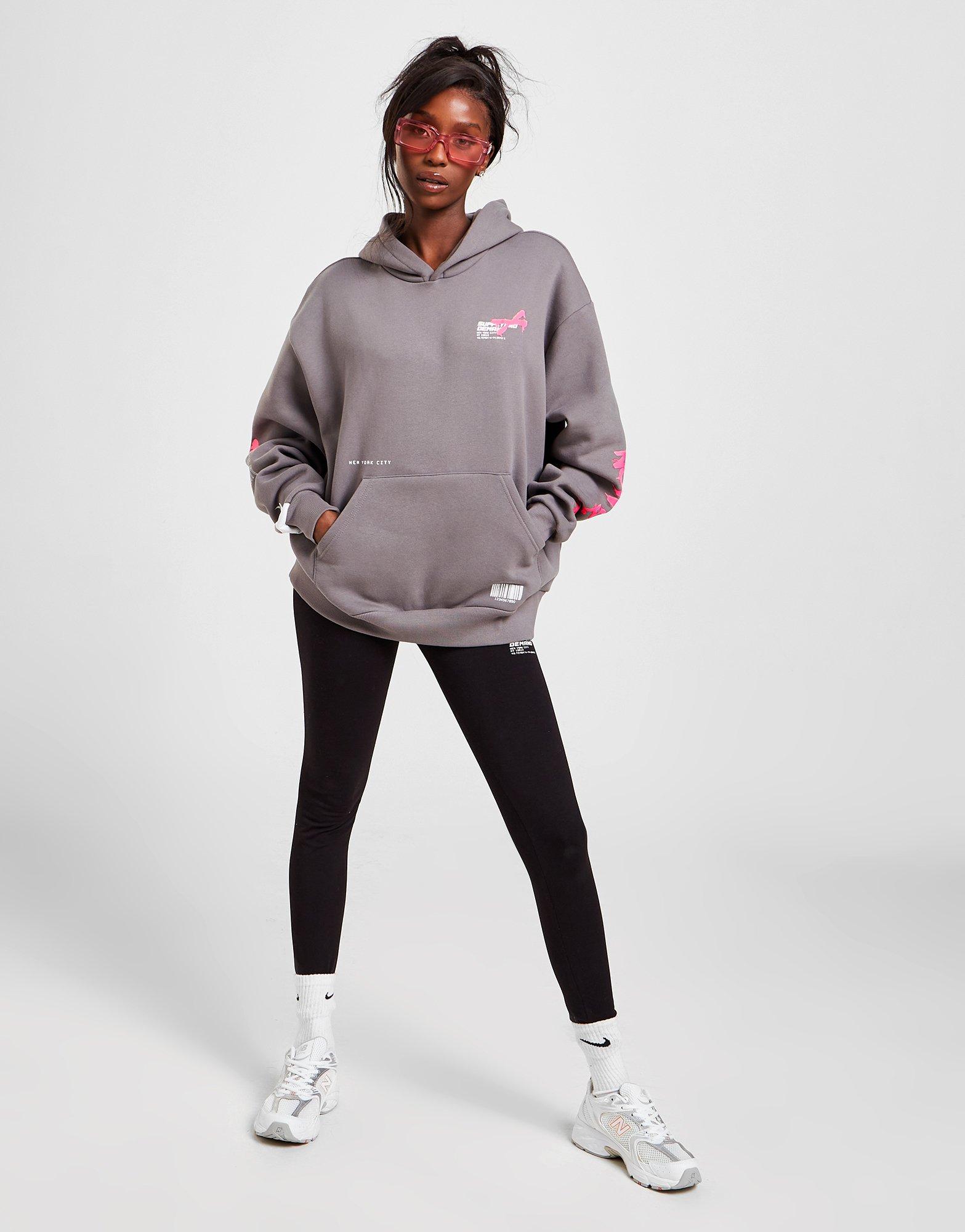 Dámska mikina SUPPLY&DEMAND MIKINA S KAPUCŇOU GRFITI OH GRY/PNK SUPTW16142 Čierna