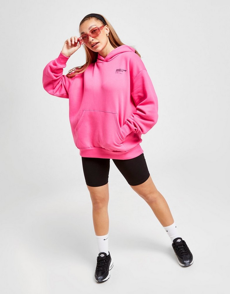 Bluza damska SUPPLY & DEMAND CHECKERBOARD OVERHEAD HOODIE  SUPTW16143 Różowy