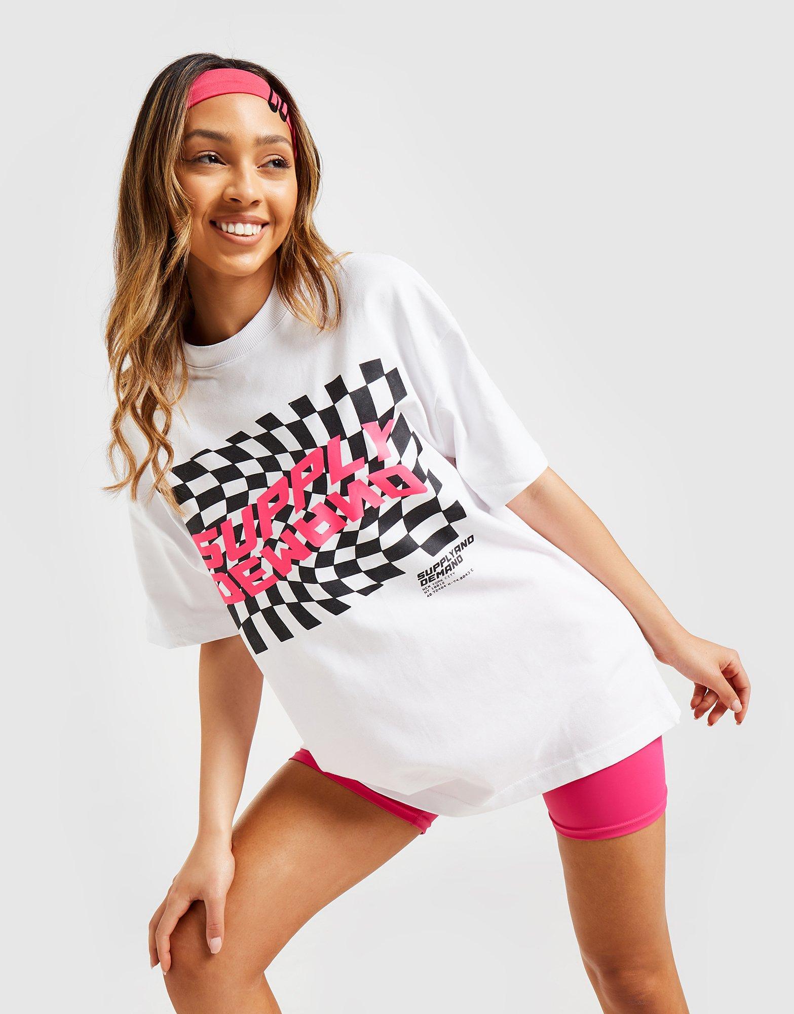 Dámske tričko SUPPLY & DEMAND CHECKERBOARD GRAPHIC TRIČKO  SUPTW16145 Biela