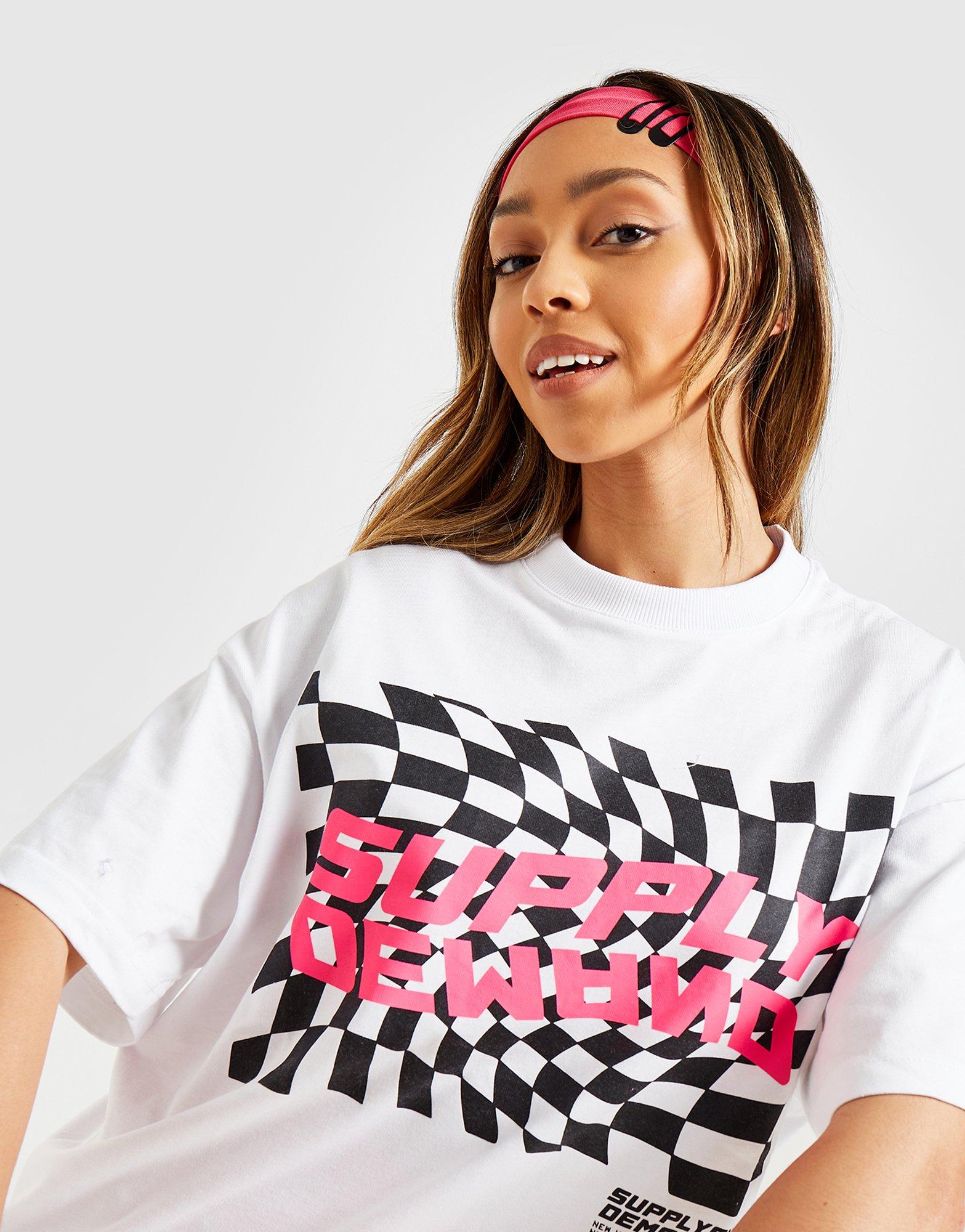 Dámske tričko SUPPLY & DEMAND CHECKERBOARD GRAPHIC TRIČKO  SUPTW16145 Biela