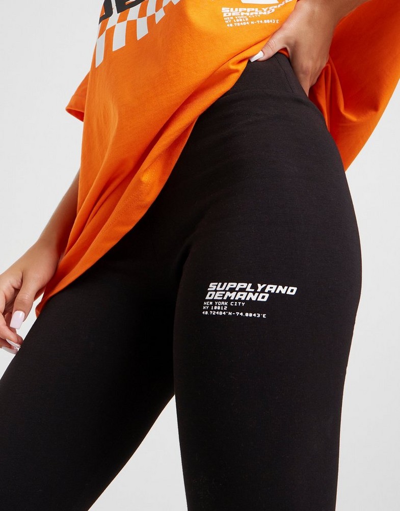 Női leggings SUPPLY&DEMAND LEGGINGS GRFITI LEGGING BLK