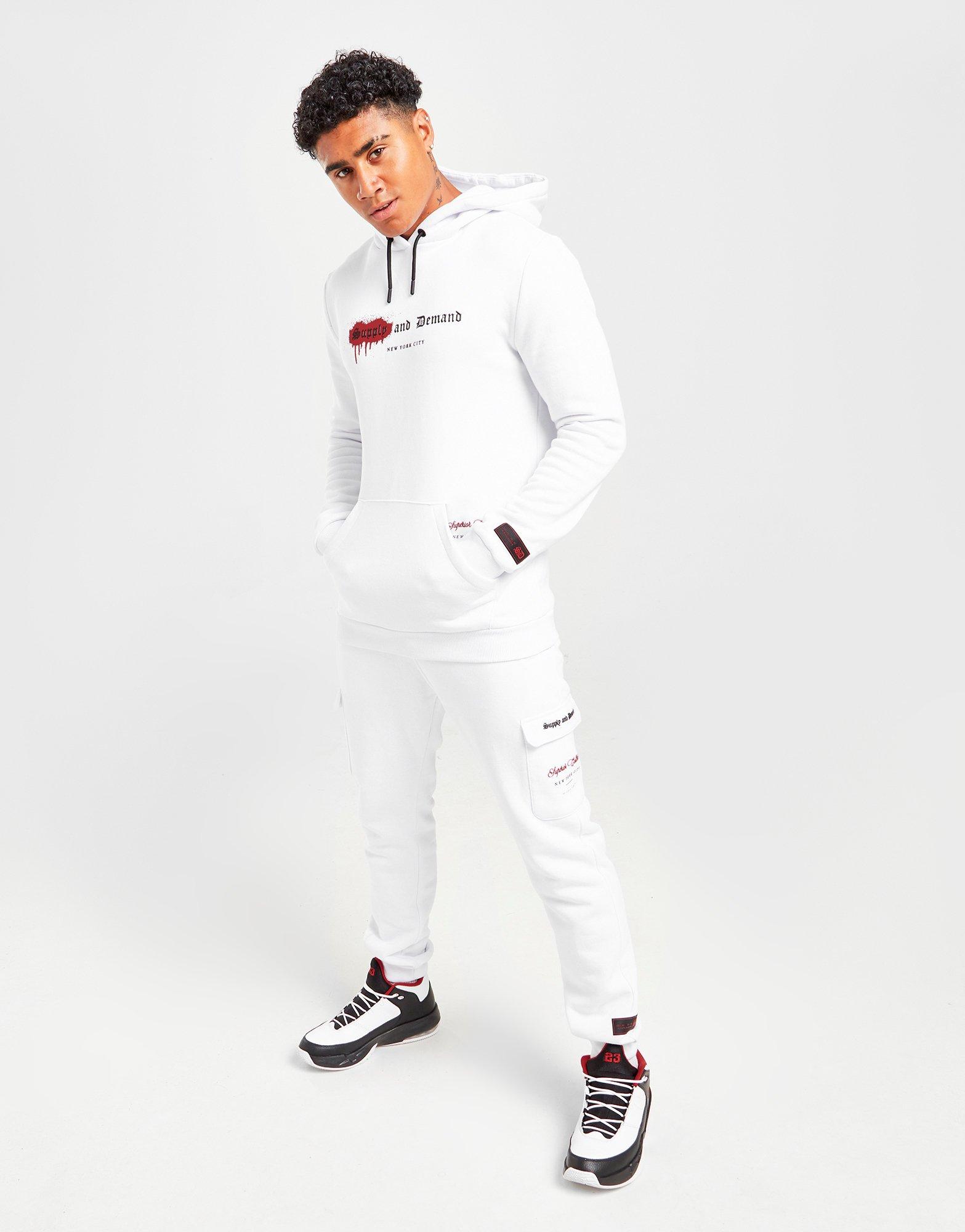 Мъжка блуза SUPPLY & DEMAND BLUZA Z KAPTUREM MARKER HD SUPTM16191 Бял