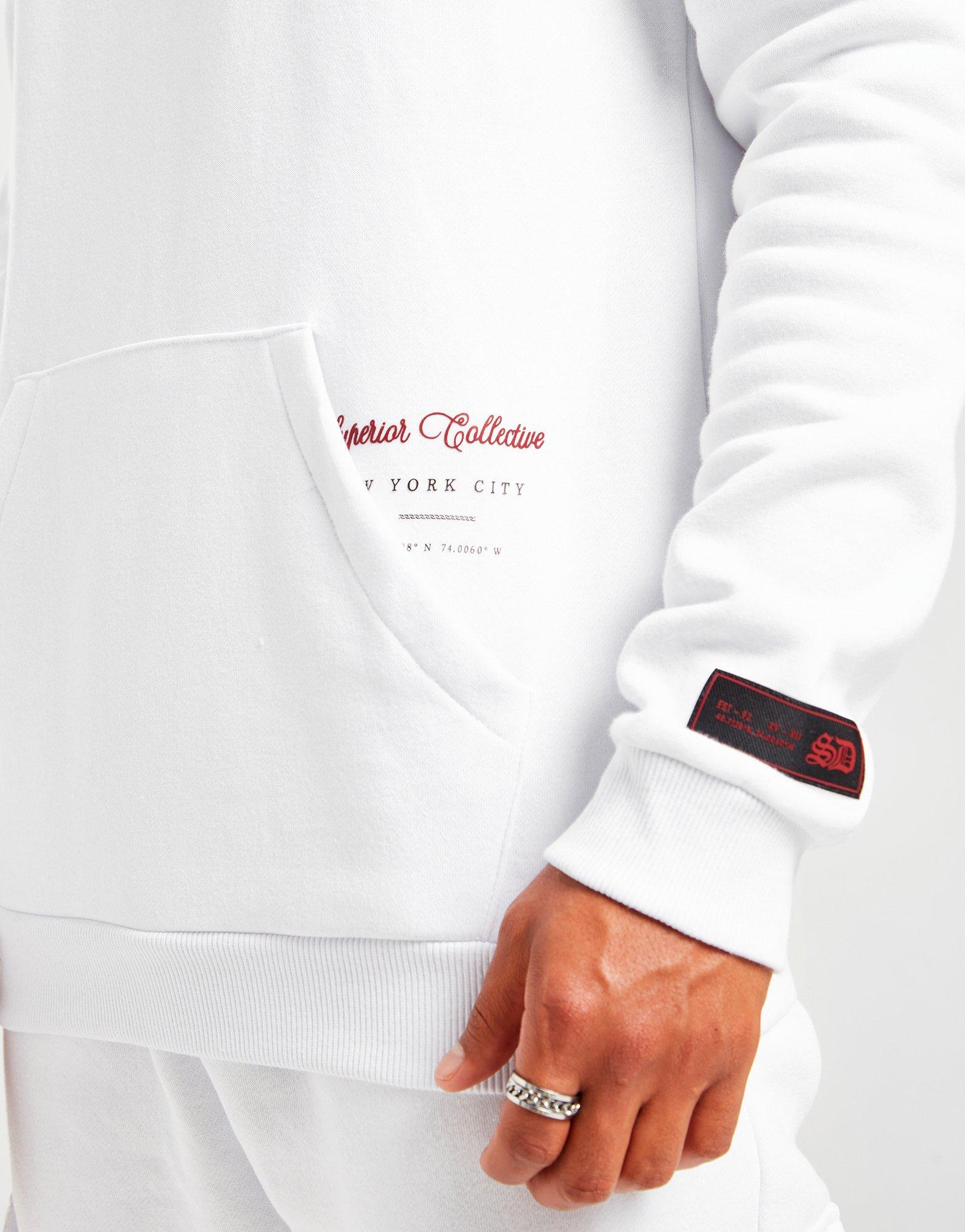 Мъжка блуза SUPPLY & DEMAND BLUZA Z KAPTUREM MARKER HD SUPTM16191 Бял