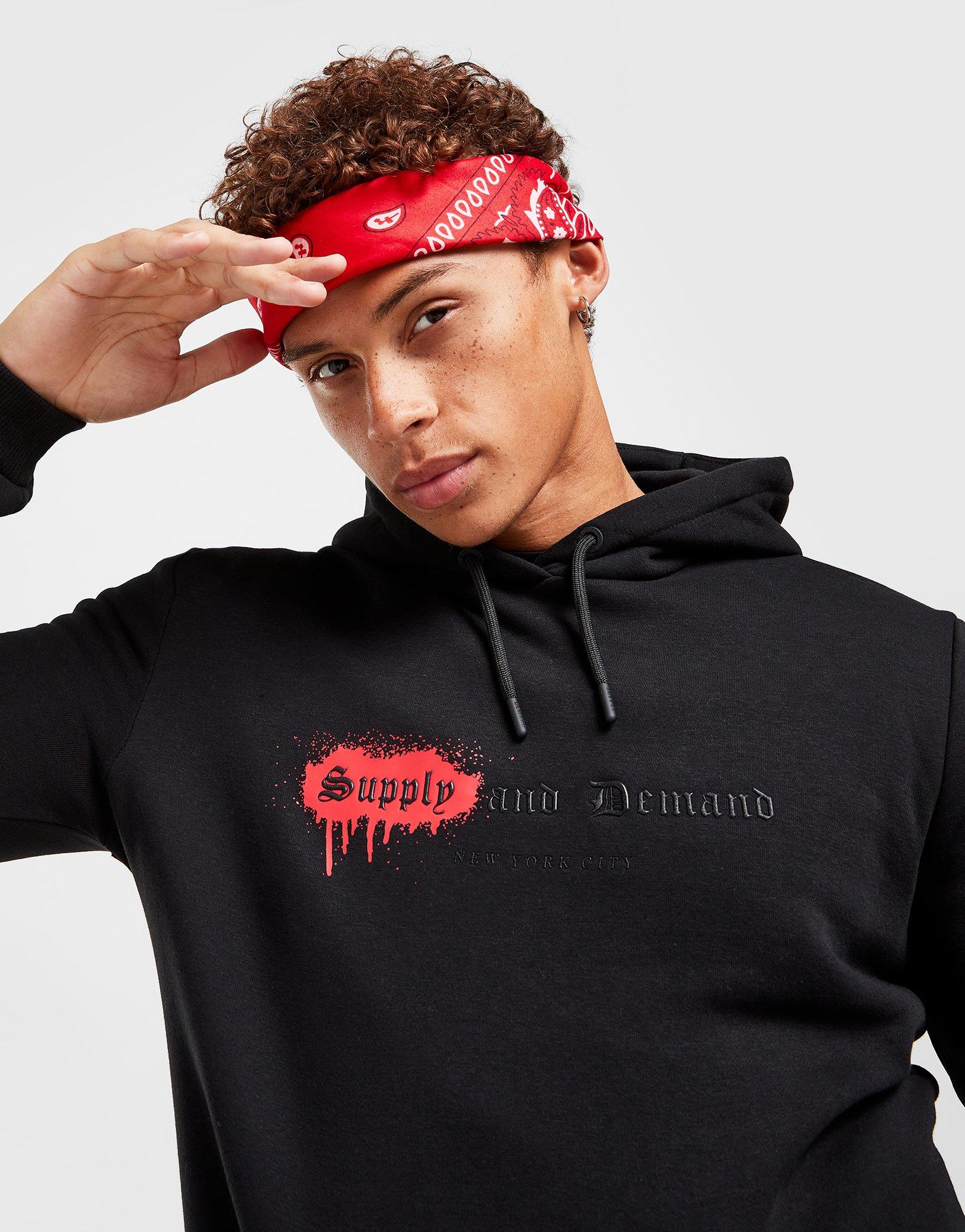Pánska mikina SUPPLY & DEMAND MIKINA S KAPUCŇOU MARKER HD BLK SUPTM16191 Čierna