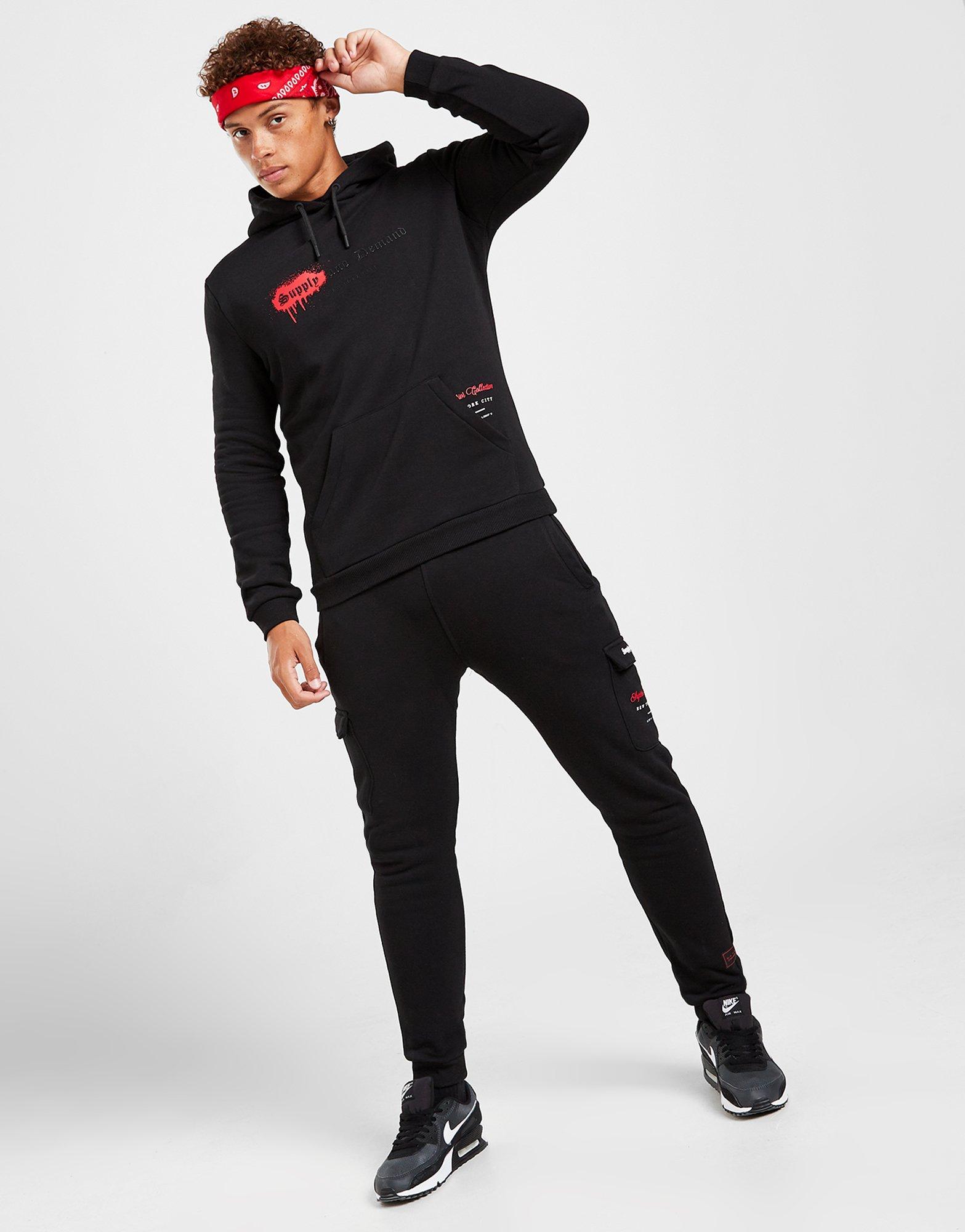 Pánska mikina SUPPLY & DEMAND MIKINA S KAPUCŇOU MARKER HD BLK SUPTM16191 Čierna